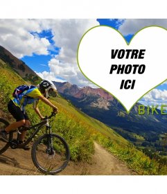 Amour Bike photomontage avec votre photo et ce beau paysage