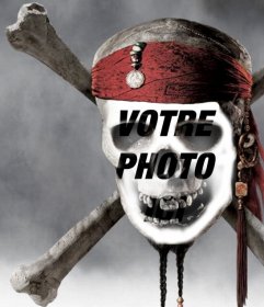Photomontage dun crâne de pirate de mettre une photo de votre visage