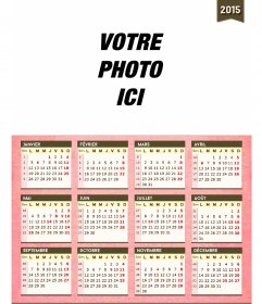 Customized 2015 calendrier annuel