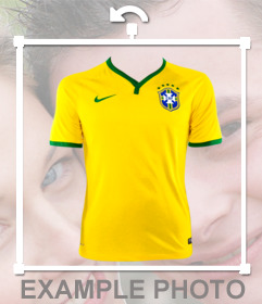 Autocollant avec le Brésil chemise à mettre sur votre image