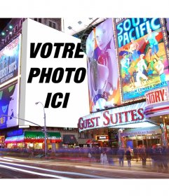 Photomontage avec des affiches à Times Square