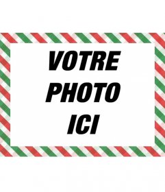 Vue pour la photo de Noël rouge et blanc pour ajouter une image verte.