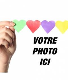Ajoutez une guirlande de cœurs en papier de couleur à vos photos numériques avec cette photo montage