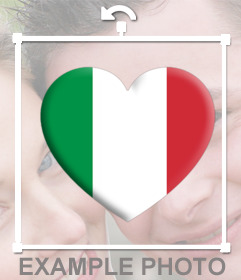 Coeur avec le drapeau de lItalie pour coller partout sur vos photos 