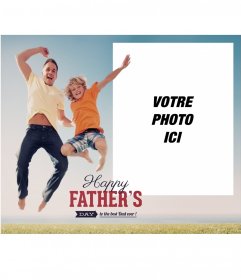 Carte de voeux pour la fête des pères à personnaliser avec votre photo