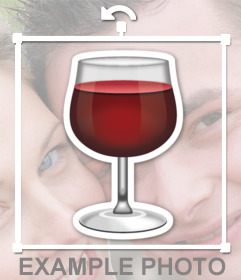 Coupe de vin rouge pour ajouter vos images comme un sticker décoratif