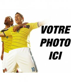 Photomontage de la sélection de la Colombie, James Rodriguez. 