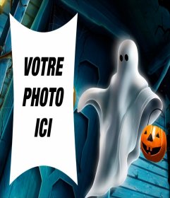Cadre photo de Halloween avec un fantôme