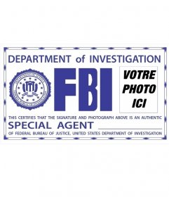 Photomontage du badge d'identification du FBI