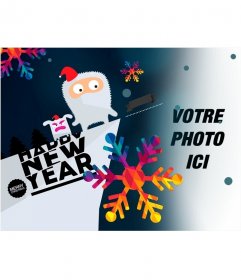 Photomontage de dessin pour féliciter la nouvelle année