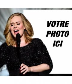 Éditable effet photo avec Adele chante pour télécharger votre photo