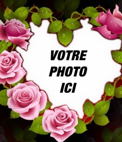 cadre mignonne dun coeur de roses parfaits pour votre photo 
