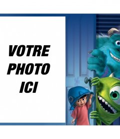Cadre avec des personnages de Monsters Inc. pour télécharger votre photo