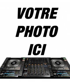 Effet photo pour mettre votre photo avec une table de mixage DJ pour