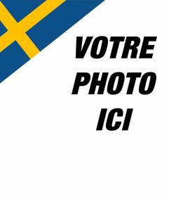 Effet photo pour mettre le drapeau de la Suède dans le coin de votre photo