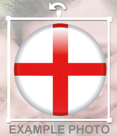 Angleterre drapeau en forme de bouton pour coller sur leffet des images 