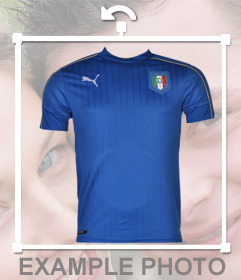 Effet photo pour coller le maillot de football de lItalie sur vos photos