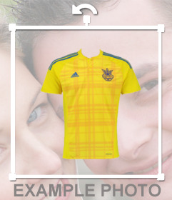 Prise en charge de léquipe de football en Ukraine avec cet effet de photo modifier