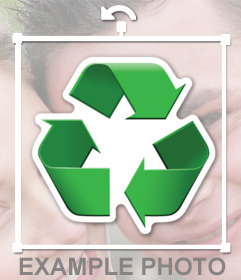 Recyclage symbole pour coller sur vos photos pour