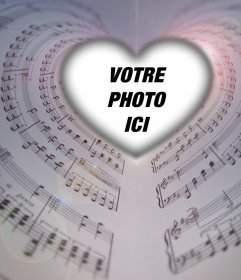 Lamour et la musique dans un même effet pour le téléchargement de votre photo 