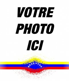 Effet photo avec une bande du Venezuela drapeau 