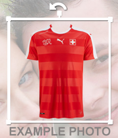 Collez le maillot de léquipe de football Suisse sur vos photos pour effet