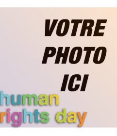 Effet photo de la Journée des droits humains à votre photo