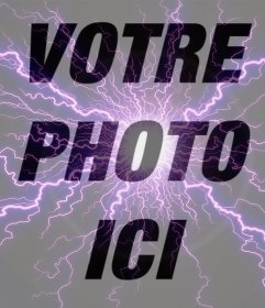 Effet photo dun éclair violet pour vos photos