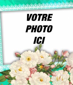 Fleurs blanches pour décorer vos photos préférées
