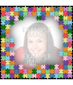 Cadre coloré en casse-tête pour décorer votre photo 