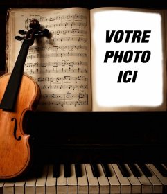Téléchargez votre photo à ce photomontage dun violon et le photomontage en ligne de piano, dun violon et dun piano pour le téléchargement de votre photo facile et rapide. Si vous êtes un amateur de musique, cet effet est parfait pour vous