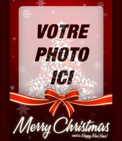 Effet photo de carte de Noël pour uploadyour photo