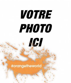Effet photo de la marque orange pour arrêter la violence contre les femmes