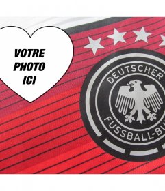 Effet avec le bouclier et la chemise de léquipe dAllemagne de football pour
