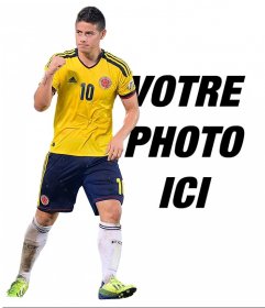Pose avec James Rodriguez de la sélection de la Colombie. 