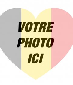 Votre photo de profil avec en forme de coeur Belgium flag 