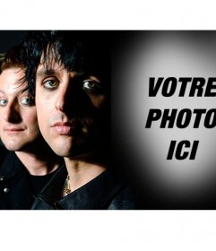 Photomontage avec Greenday par Billie Joe jeta un fond noir où vous placez votre photo et rejoindre le groupe
