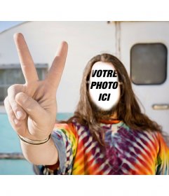Photomontage de mettre votre visage dans un hippie avec une caravane