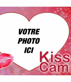 Téléchargez votre photo donnant un baiser à quelquun à cet effet original de BAISER CAM