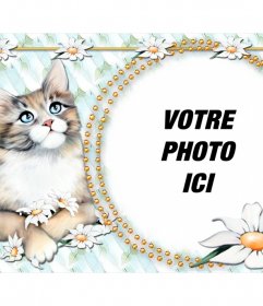 Photomontage de mettre votre photo avec un chaton très mignon