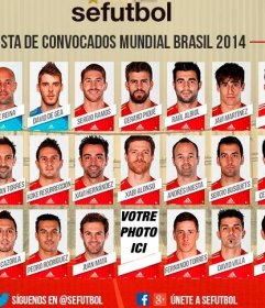 Photomontage de la sélection espagnole pour la Coupe du Monde 2014 au Brésil