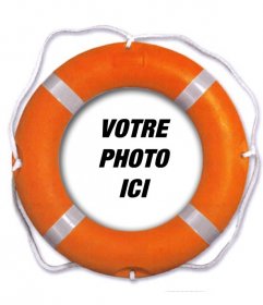 Photomontage de mettre votre photo dans un sauveteur flotteur orange, où vous pouvez également ajouter du texte en ligne