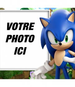 Effet photo avec Sonic à customiser avec votre photo préférée