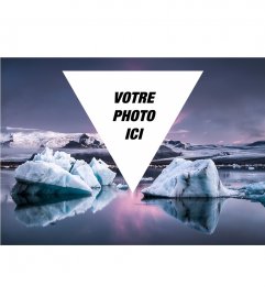 Collage Hipster de mettre votre photo sur un glacier