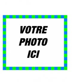 Cadre photo rose et vert carré de mettre une photo derrière