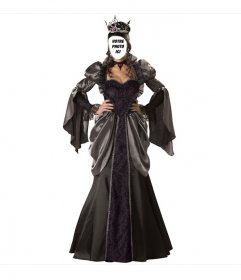 Photomontage de la reine costume d"Halloween pour mettre votre visage po