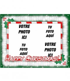 Carte de Noël à faire avec vos photos préférées (4) la lecture JHAPPY CHRISTMAS!