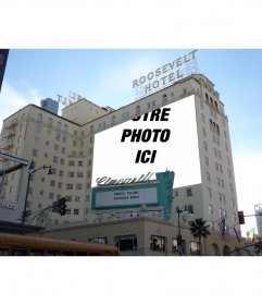 Photomontage pour mettre votre photo sur une affiche d'un hôtel célèbre de Hollywood
