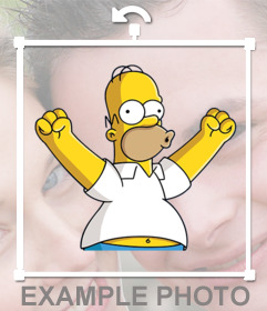 Coller Homer Simpson célébrer partout sur vos photos
