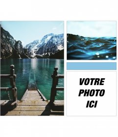 Collage de lac, océan et les montagnes avec une touche moderne